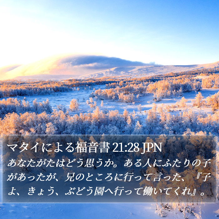 マタイによる福音書 21:28 JPN Bible Study