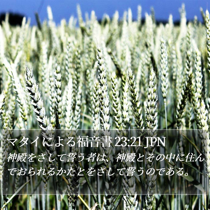 マタイによる福音書 23:21 JPN Bible Study