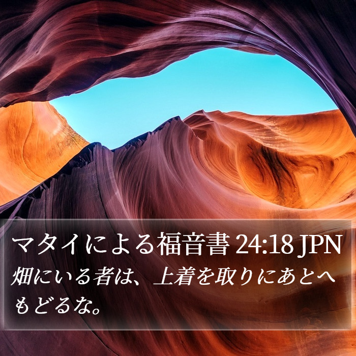 マタイによる福音書 24:18 JPN Bible Study