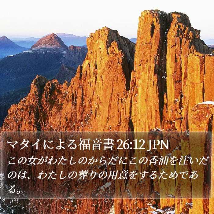 マタイによる福音書 26:12 JPN Bible Study