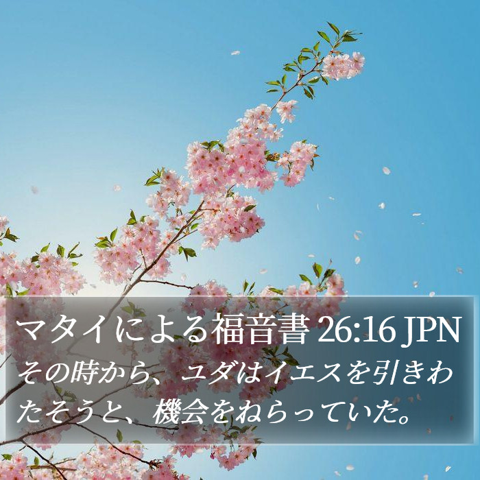 マタイによる福音書 26:16 JPN Bible Study