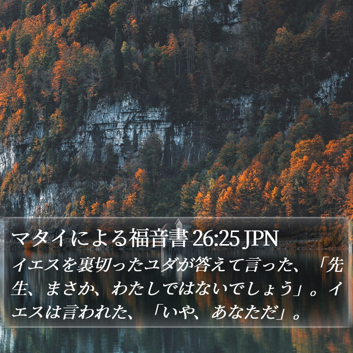 マタイによる福音書 26:25 JPN Bible Study