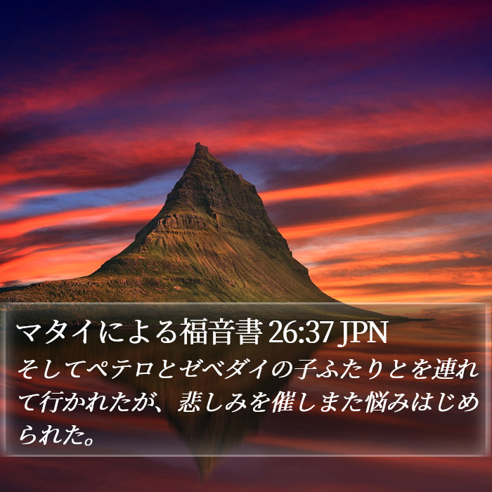 マタイによる福音書 26:37 JPN Bible Study