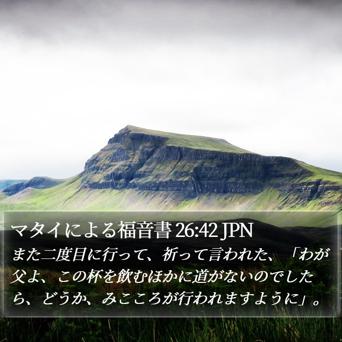 マタイによる福音書 26:42 JPN Bible Study