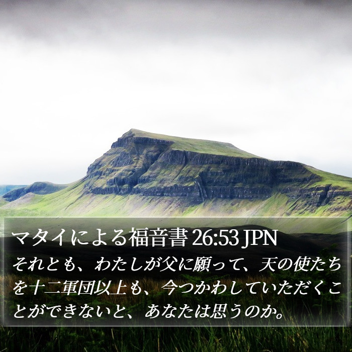 マタイによる福音書 26:53 JPN Bible Study