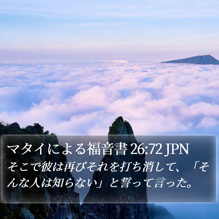 マタイによる福音書 26:72 JPN Bible Study