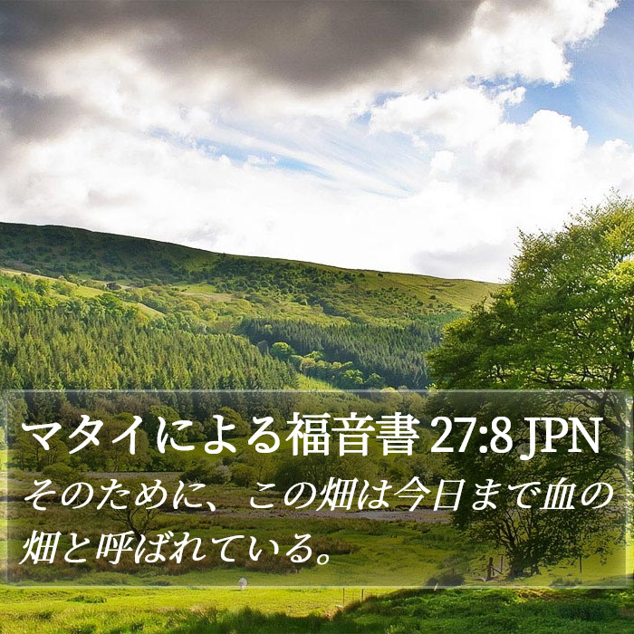 マタイによる福音書 27:8 JPN Bible Study