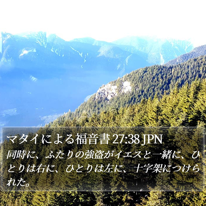マタイによる福音書 27:38 JPN Bible Study