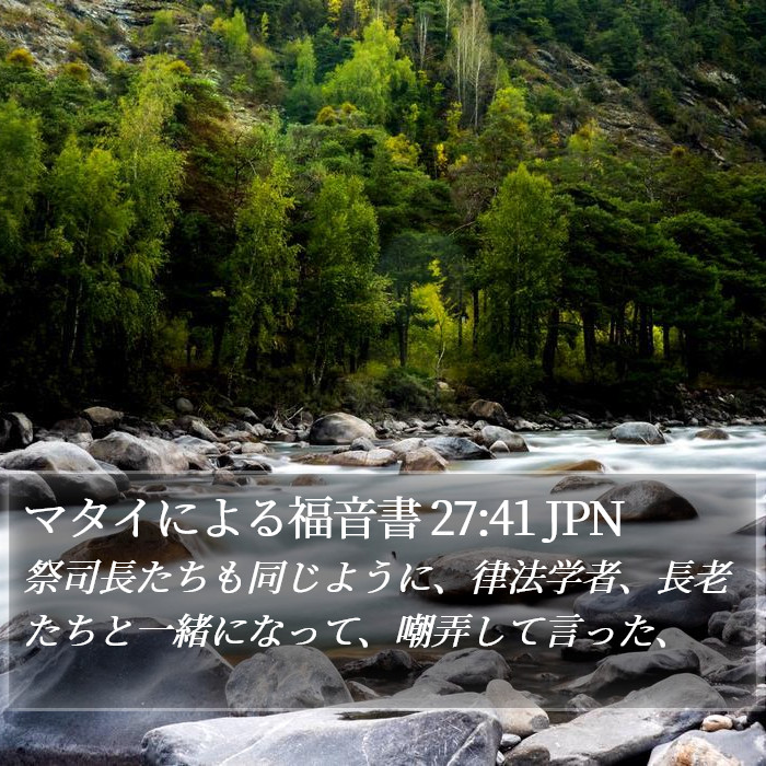 マタイによる福音書 27:41 JPN Bible Study