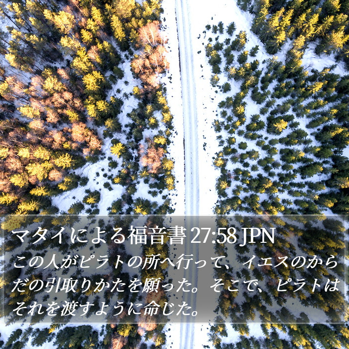 マタイによる福音書 27:58 JPN Bible Study