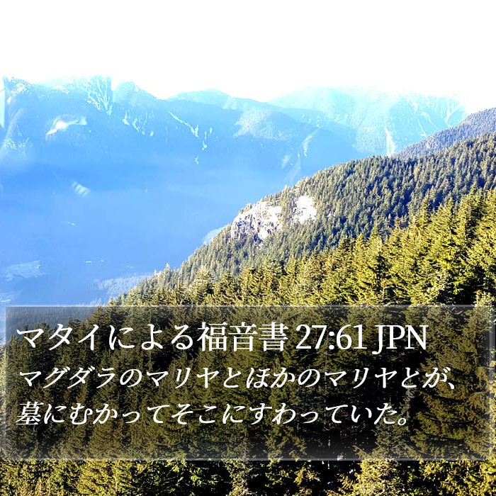 マタイによる福音書 27:61 JPN Bible Study