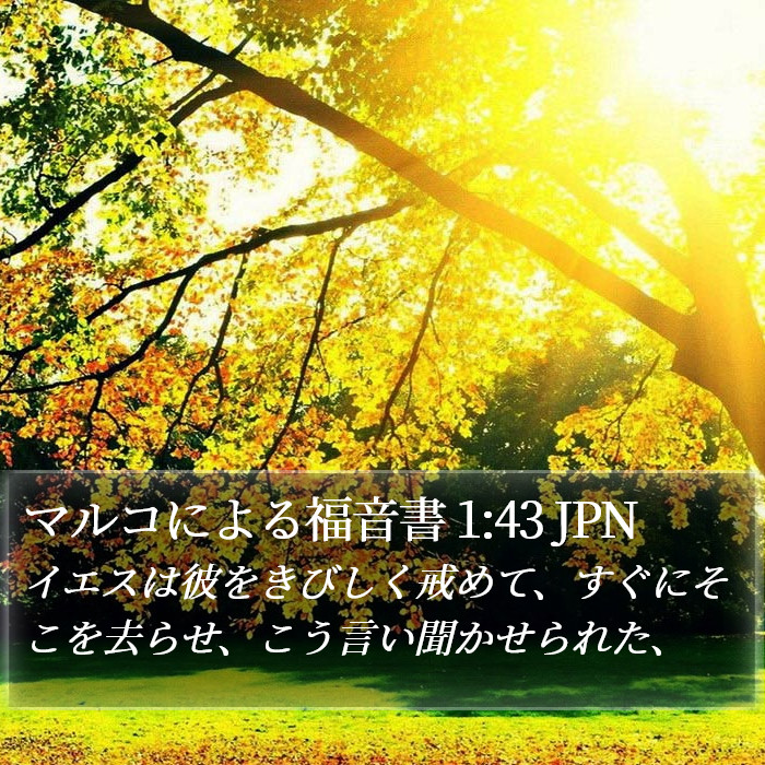 マルコによる福音書 1:43 JPN Bible Study