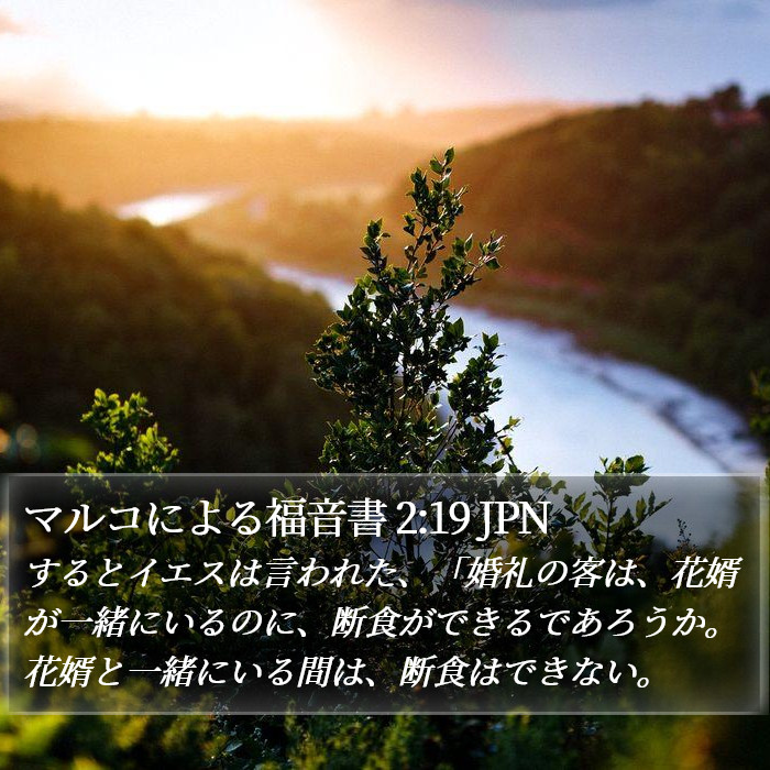 マルコによる福音書 2:19 JPN Bible Study