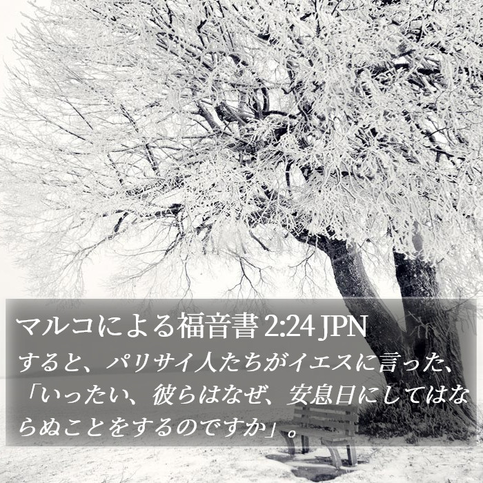 マルコによる福音書 2:24 JPN Bible Study