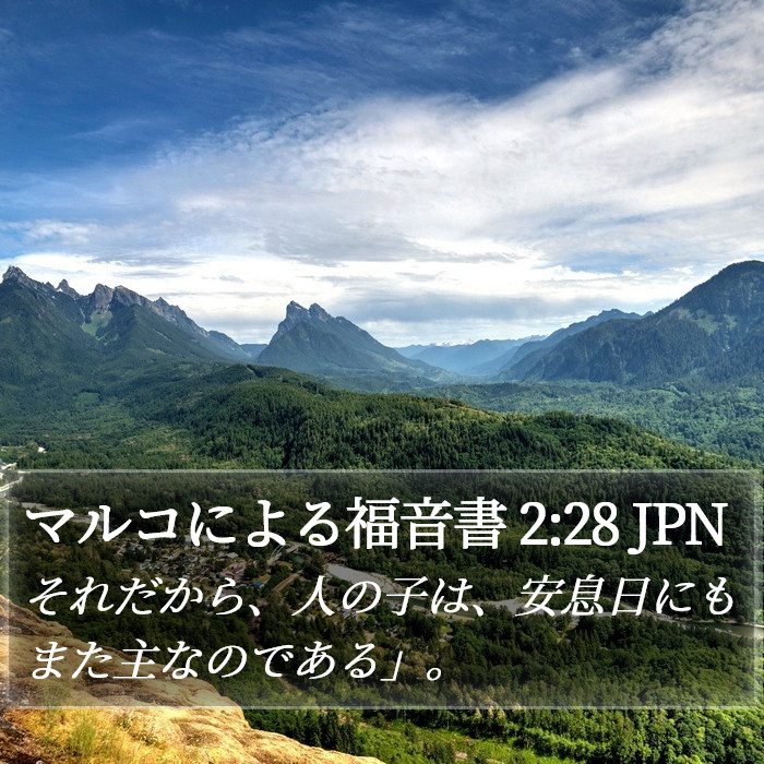 マルコによる福音書 2:28 JPN Bible Study