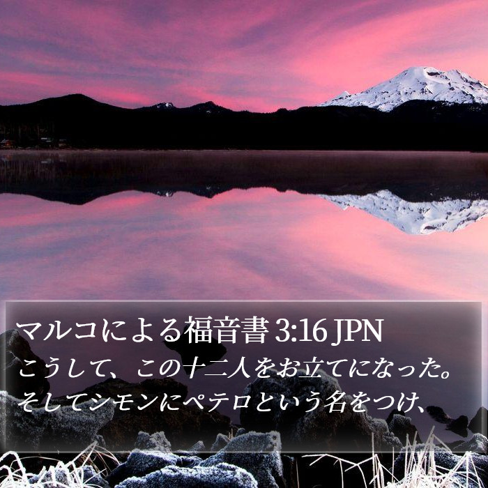 マルコによる福音書 3:16 JPN Bible Study