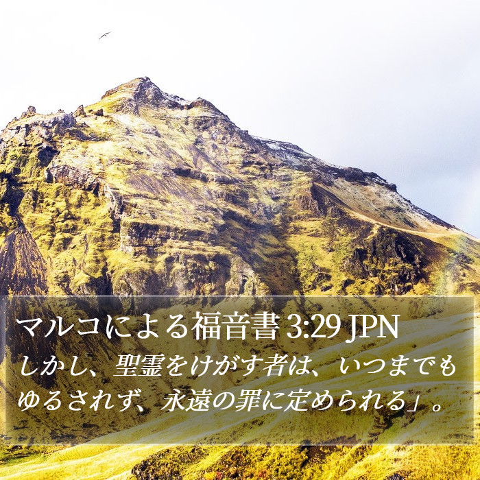 マルコによる福音書 3:29 JPN Bible Study