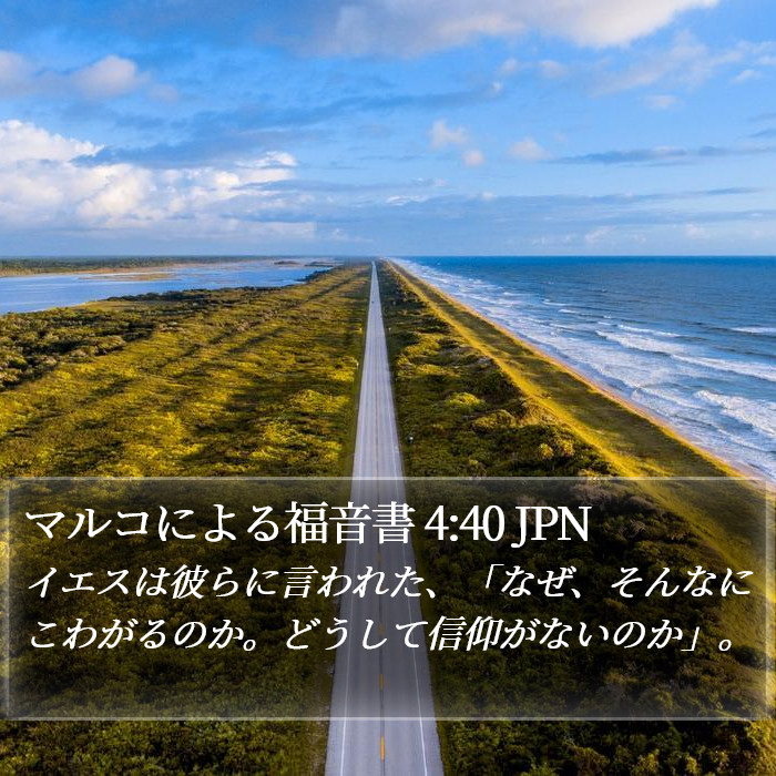 マルコによる福音書 4:40 JPN Bible Study