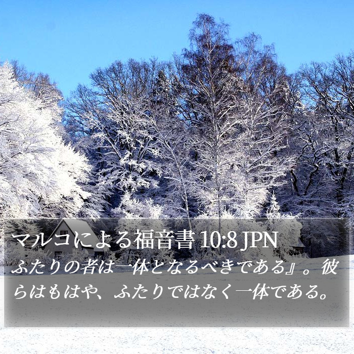 マルコによる福音書 10:8 JPN Bible Study