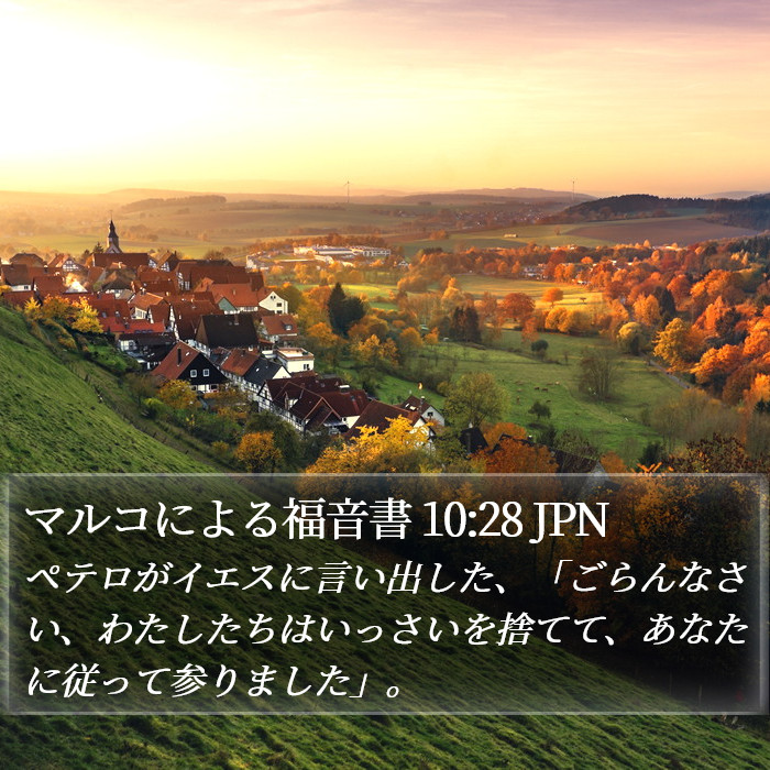 マルコによる福音書 10:28 JPN Bible Study