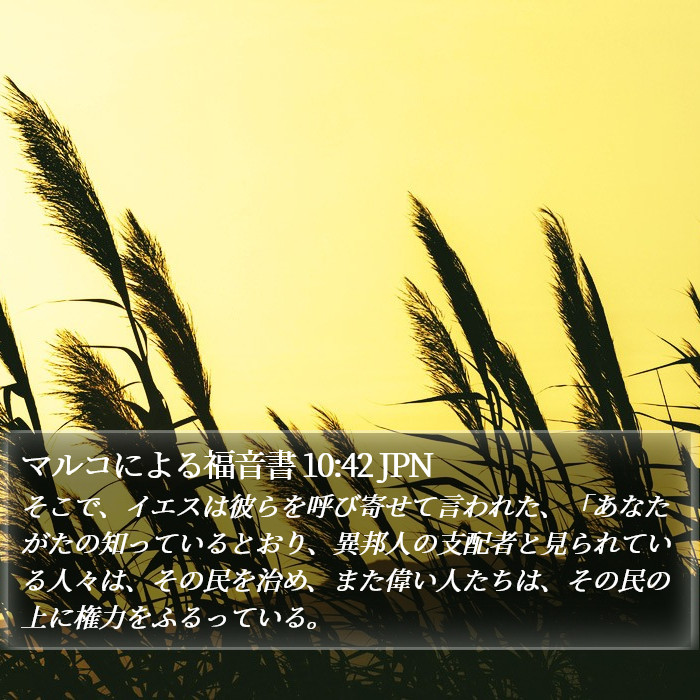 マルコによる福音書 10:42 JPN Bible Study