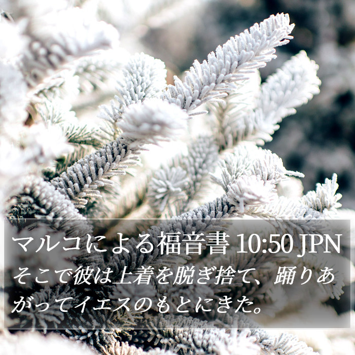 マルコによる福音書 10:50 JPN Bible Study
