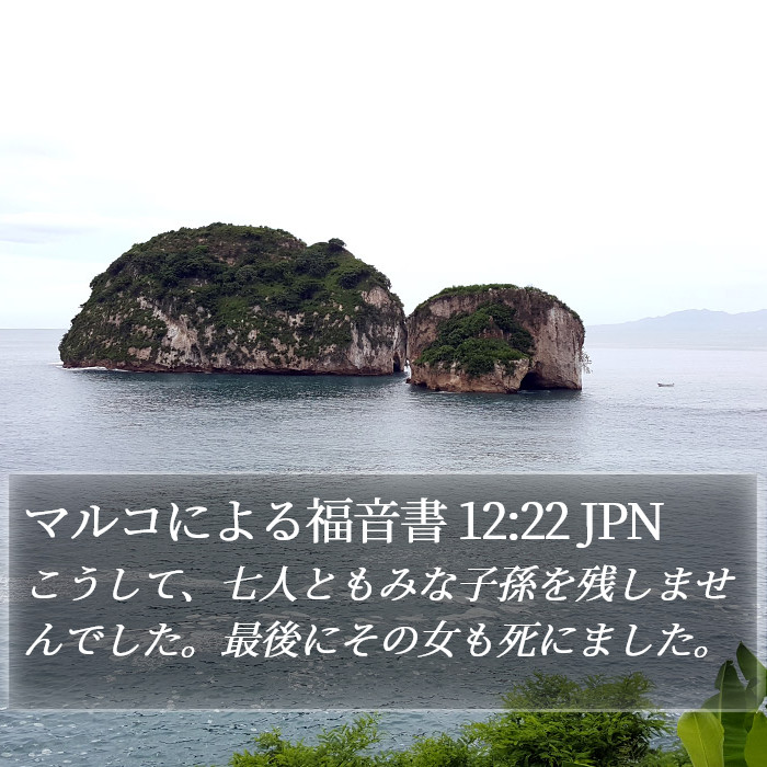 マルコによる福音書 12:22 JPN Bible Study