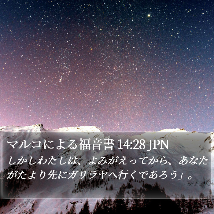 マルコによる福音書 14:28 JPN Bible Study