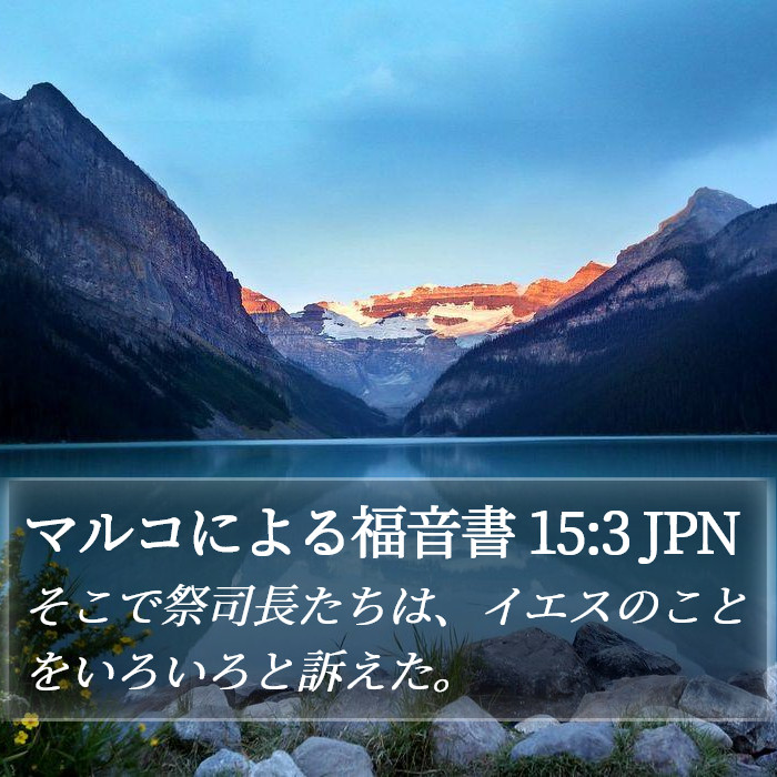 マルコによる福音書 15:3 JPN Bible Study