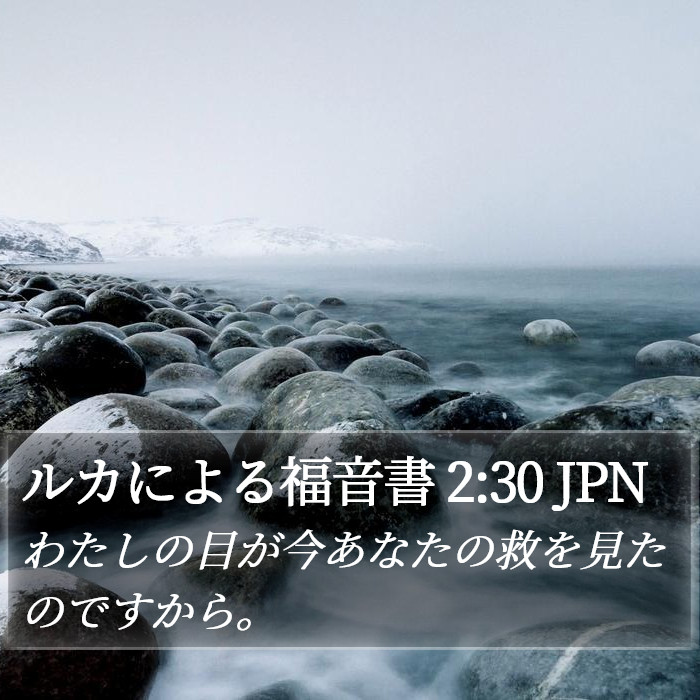 ルカによる福音書 2:30 JPN Bible Study