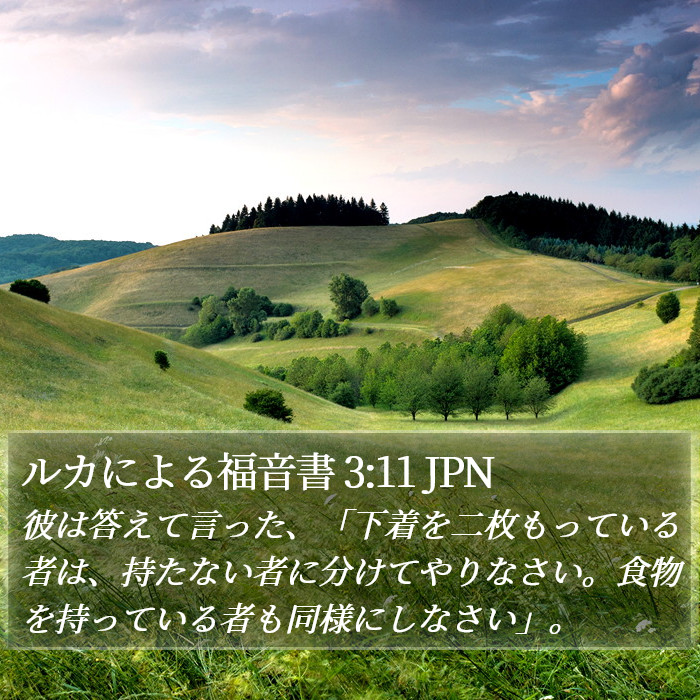 ルカによる福音書 3:11 JPN Bible Study