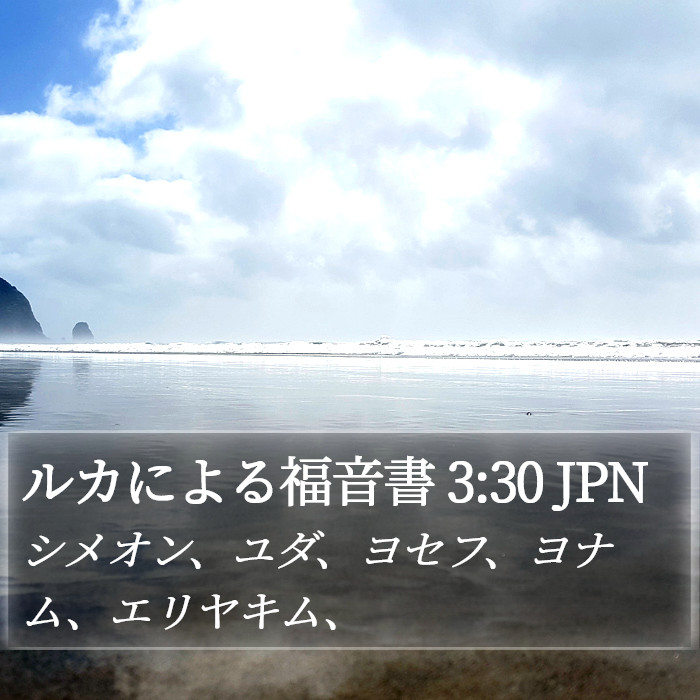 ルカによる福音書 3:30 JPN Bible Study