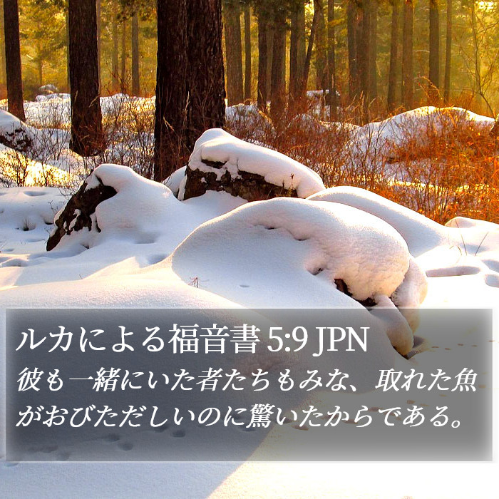 ルカによる福音書 5:9 JPN Bible Study