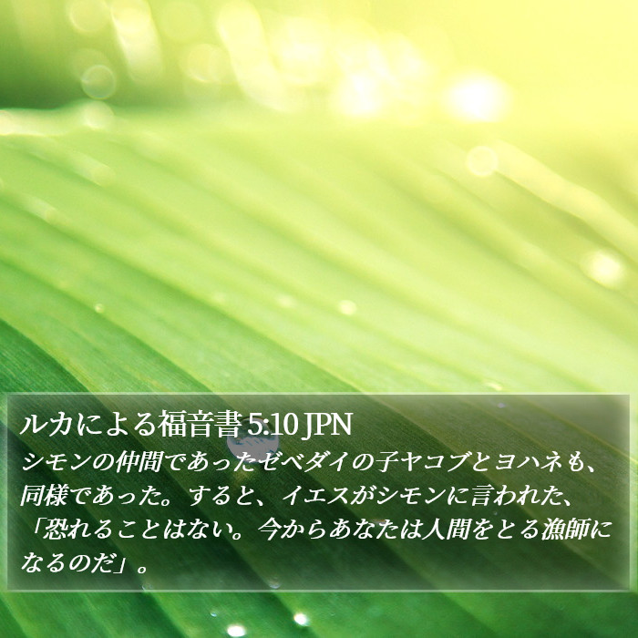 ルカによる福音書 5:10 JPN Bible Study