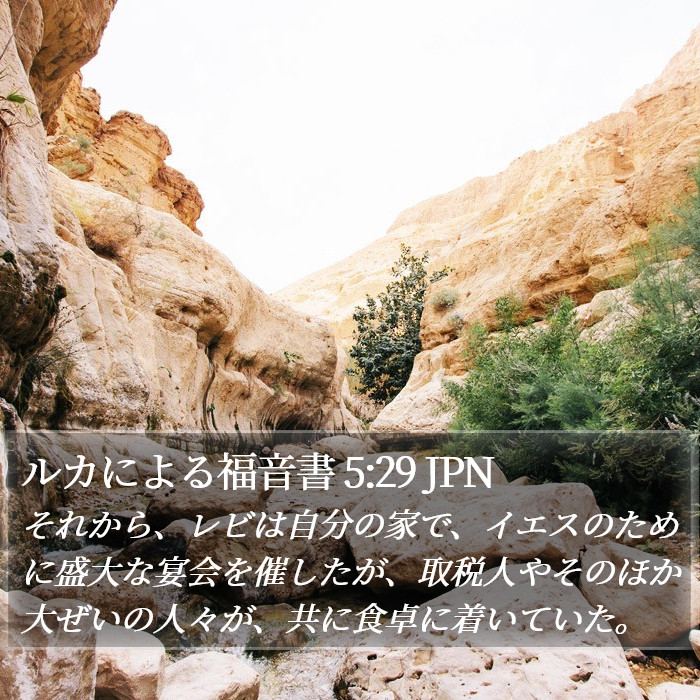 ルカによる福音書 5:29 JPN Bible Study