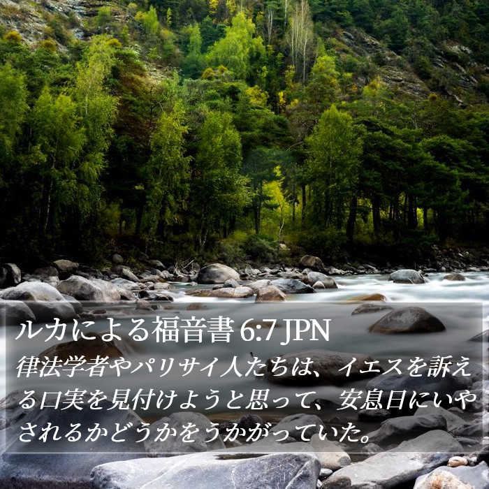 ルカによる福音書 6:7 JPN Bible Study