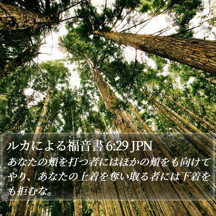 ルカによる福音書 6:29 JPN Bible Study