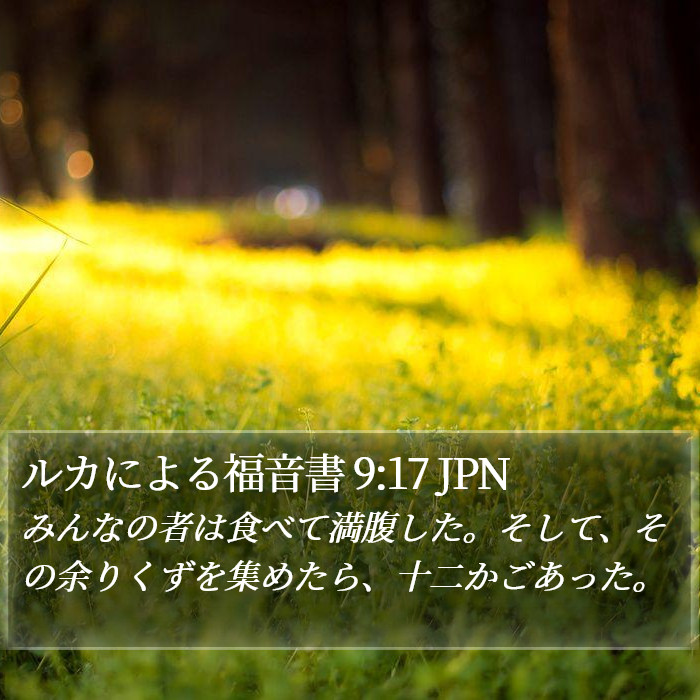 ルカによる福音書 9:17 JPN Bible Study