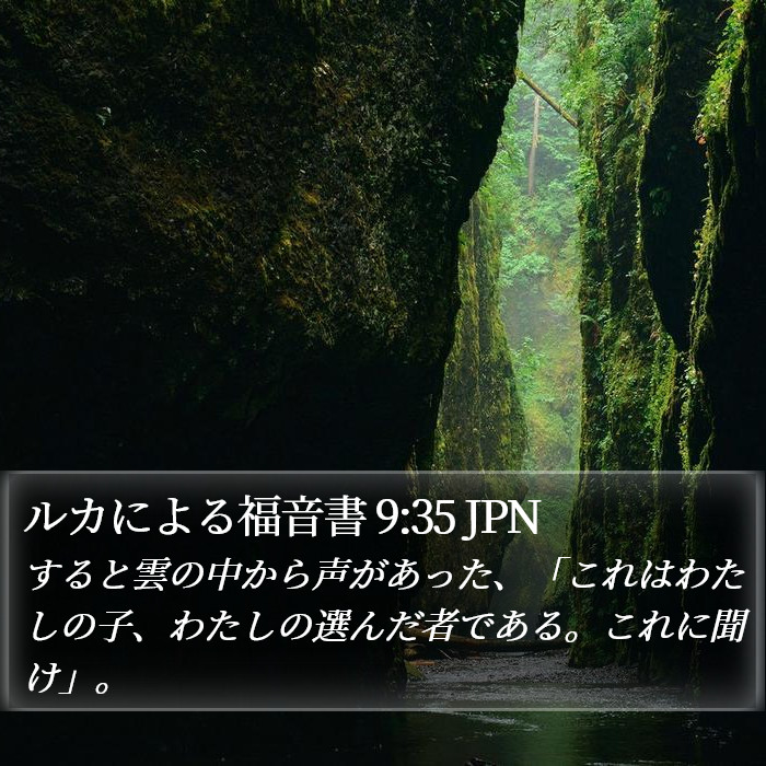 ルカによる福音書 9:35 JPN Bible Study