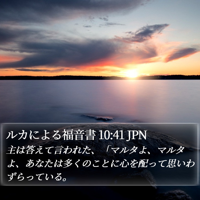 ルカによる福音書 10:41 JPN Bible Study