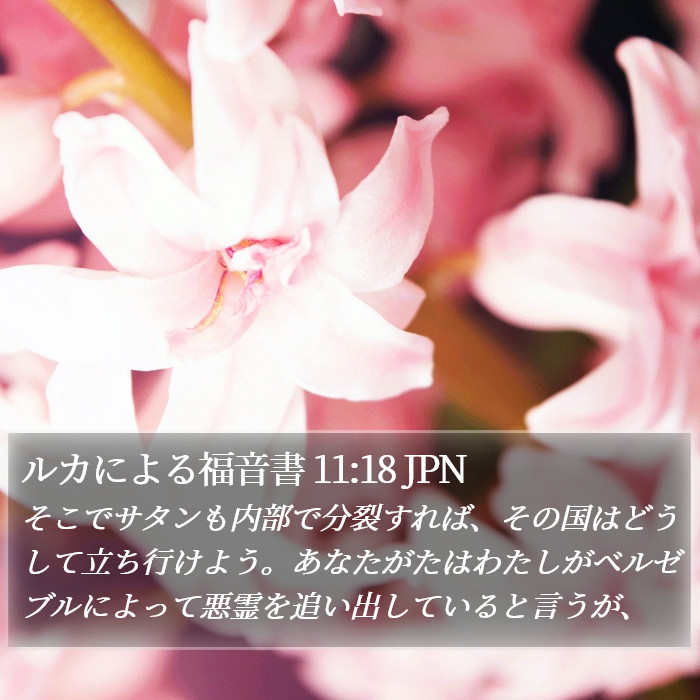 ルカによる福音書 11:18 JPN Bible Study