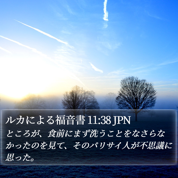 ルカによる福音書 11:38 JPN Bible Study