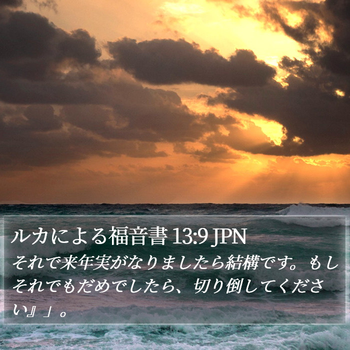 ルカによる福音書 13:9 JPN Bible Study