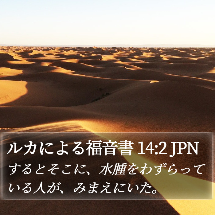 ルカによる福音書 14:2 JPN Bible Study