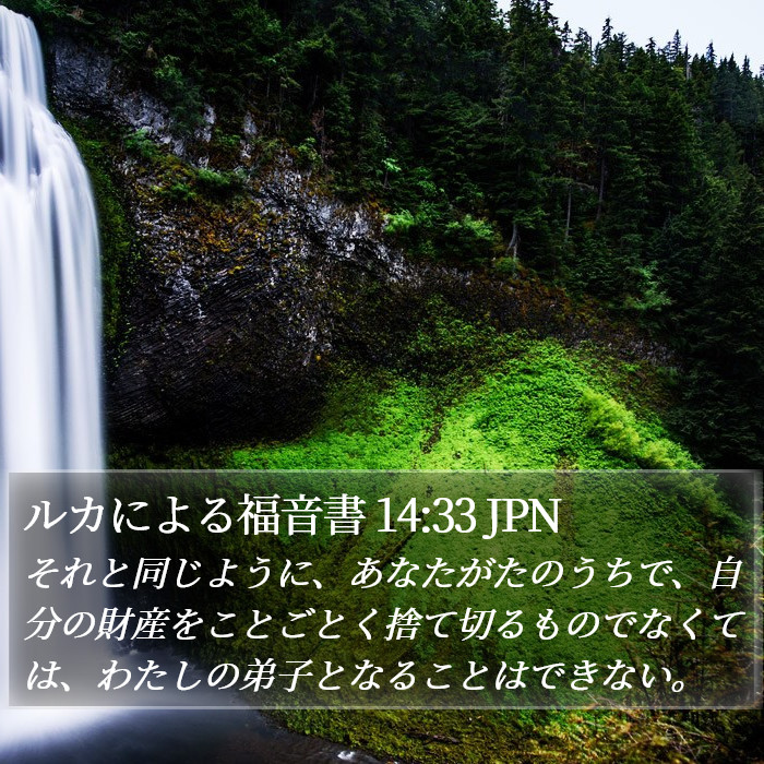 ルカによる福音書 14:33 JPN Bible Study