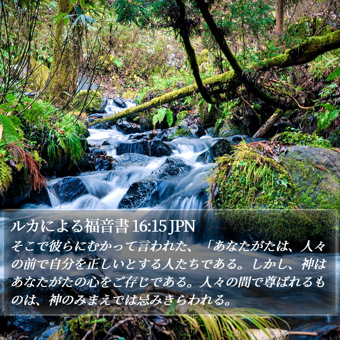 ルカによる福音書 16:15 JPN Bible Study