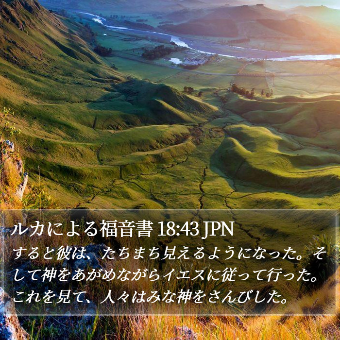 ルカによる福音書 18:43 JPN Bible Study