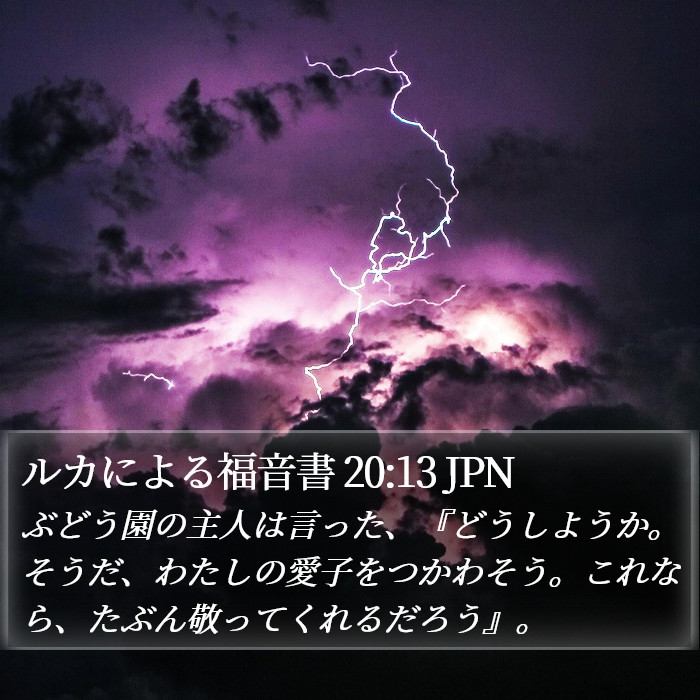 ルカによる福音書 20:13 JPN Bible Study