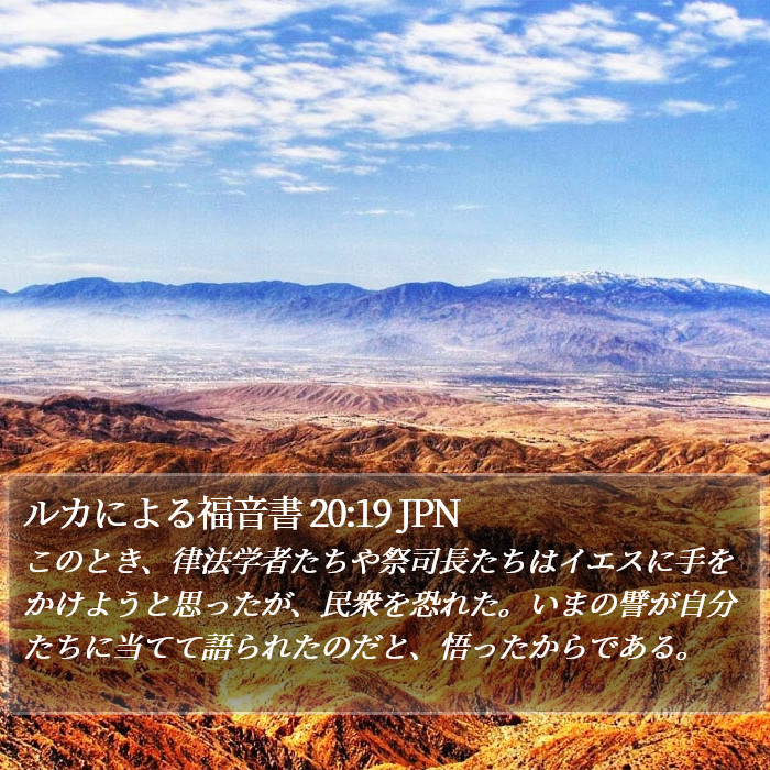 ルカによる福音書 20:19 JPN Bible Study