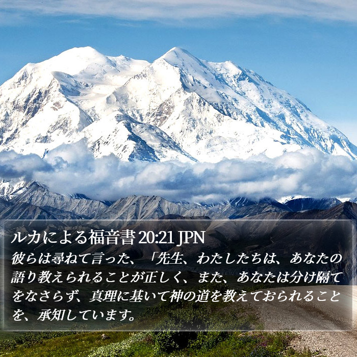 ルカによる福音書 20:21 JPN Bible Study